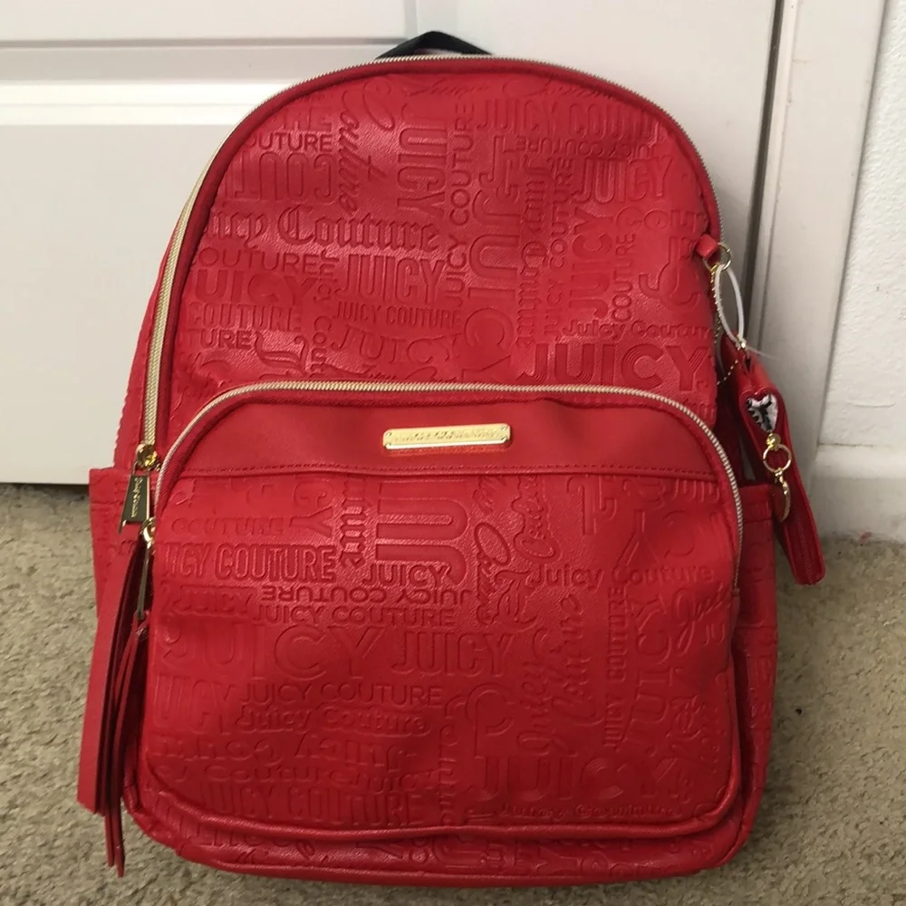 Juicy Couture Red Backpack with Coin Purse